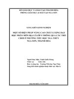 Một số biện pháp nâng cao chất lượng dạy học phân môn địa lí lớp 5 thông qua các trò chơi ở trường tiểu học nga thủy, nga sơn, thanh hóa 