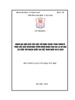 ĐÁNH GIÁ HIỆU QUẢ của VIỆC sử DỤNG THUẬT TOÁN TOMATO TÍNH LIỀU đầu WARFARIN TRÊN BỆNH NHÂN VAN HAI lá cơ học tại VIỆN TIM MẠCH QUỐC GIA VIỆT NAM năm 2019 2020 