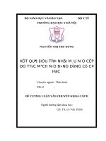 KẾT QUẢ điều TRỊ NHỒI máu não cấp DO tắc MẠCH não BẰNG DỤNG cụ cơ học 