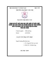 ĐÁNH GIÁ kết QUẢ GIÁO dục sức KHỎE về KIẾN THỨC CHĂM sóc bàn CHÂN của NGƯỜI BỆNH đái THÁO ĐƯỜNG điều TRỊ NGOẠI TRÚ tại BỆNH VIỆN đa KHOA TỈNH bắc NINH 