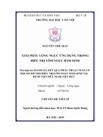 ĐÁNH GIÁ kết QUẢ PHẪU THUẬT NUSS có nội SOI hỗ TRỢ điều TRỊ lõm NGỰC bẩm SINH tại BỆNH VIỆN hữu NGHỊ VIỆT đức 