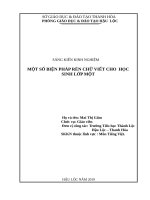 Một số biện pháp rèn chữ viết cho học sinh lớp một 