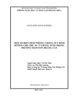 Một số biện pháp phòng, chống suy dinh dưỡng cho trẻ 36 72 tháng tuổi 