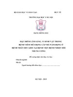 ĐẶC điểm lâm SÀNG, VI SINH vật TRONG BỆNH VIÊM mũi HỌNG cấp mủnấm HỌNG ở BỆNH NHÂN HIVAIDS tại BỆNH VIỆN BỆNH NHIỆT đối TRUNG ƯƠNG 