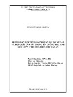 Hướng dẫn học sinh giải một số bài tập về sắt và hợp chất của sắt trong bồi dưỡng học sinh giỏi ở trường THCS chu văn an 