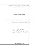 Some measures to teach vocabulary for grade 4 students at nga trung primary school nga son district thanh hoa province 