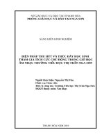 Biện pháp thu hút và thúc đẩy học sinh tham gia tích cực chủ động trong giờ học âm nhạc trường tiểu học thị trấn nga sơn 