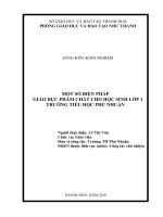 Một số biện pháp giáo dục phẩm chất cho học sinh lớp 1 trường tiểu học phú nhuận 