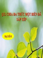 Bài giảng Đại số 8 chương 1 bài 12: Chia đa thức một biến đã sắp xếp