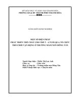 Một số biện pháp phát triển thể chất cho trẻ 5 6 tuổi qua tổ chức trò chơi vận động ở trường mầm non đông tân TP thanh hóa 