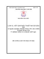 ĐÁNH GIÁ kết QUẢ PHẪU THUẬT nội SOI điều TRỊ vỡ BÀNG QUANG TRONG PHÚC mạc DO CHẤN THƯƠNG BỤNG kín tại BỆNH VIỆN hữu NGHỊ VIỆT đức 