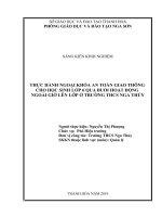 Thực hành ngoại khóa ATGT cho học sinh lớp 6 qua buổi hoạt động ngoài giờ lên lớp ở trường THCS nga thủy 