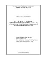 Dạy các định lý hình học 7 theo định hướng phát triển năng lực của học sinh ở trường THCS nga thanh, huyện nga sơn 