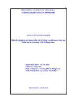 Một số giải pháp sử dụng mẫu vật để nâng cao hiệu quả dạy học sinh học 6 ở trường THCS đông nam 
