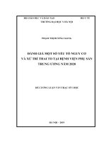 ĐÁNH GIÁ một số yếu tố NGUY cơ và xử TRÍ THAI TO tại BỆNH VIỆN PHỤ sản TRUNG ƯƠNG năm 2020 