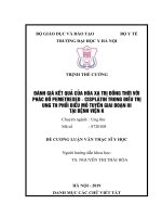ĐÁNH GIÁ kết QUẢ của hóa xạ TRỊ ĐỒNG THỜI với PHÁC đồ PEMETREXED   CISPLATIN TRONG điều TRỊ UNG THƯ PHỔI BIỂU mô TUYẾN GIAI đoạn III tại BỆNH VIỆN k 