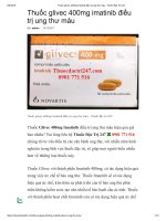 Thuốc glivec 400mg imatinib điều trị ung thư máu