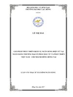 Giải pháp phát triển dịch vụ ngân hàng điện tử tại Ngân hàng TMCP Đầu tư và Phát triển Việt Nam – Chi nhánh Đông Đồng Nai: luận văn thạc sĩ