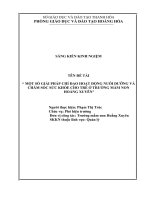 Một số giải pháp chỉ đạo hoạt động nuôi dưỡng và chăm sóc sức khỏe cho trẻ ở trường mầm non hoằng xuyên 
