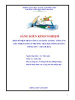 Một số biện pháp nâng cao chất lượng công tác chủ nhiệm lớp 4 ở tiểu học” 