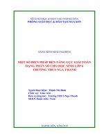 Một số biện pháp rèn năng lực giải toán dạng phân số cho học sinh lớp 6 trường THCS nga thanh 