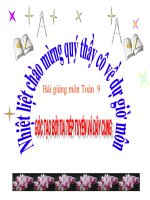 Bài giảng Hình học 9 chương 3 bài 4: Góc tạo bởi tia tiếp tuyến và dây cung