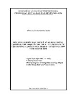 Một số biện pháp xây dựng môi trường giáo dục lấy trẻ làm trung tâm lớp 3 4 tuổi (họa mi ) giúp trẻ hoạt động tích cực tại trường mầm non nga thạch 