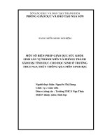 Một số biện pháp giáo dục sức khỏe sinh sản vị thành niên và phòng tránh xâm hại tình dục cho học sinh ở trường THCS nga thủy thông qua môn sinh học 