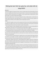 Những bài toán sinh học giúp học sinh phát triển kỹ năng NCKH 