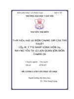 TÌM HIỂU một số BIẾN CHỨNG sớm của THỦ THUẬT cấy máy tạo NHỊP VĨNH VIỄN và NHỮNG yếu tố có LIÊN QUAN đến BIẾN CHỨNG đó 