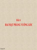 Bài giảng Hình học 11 chương 3 bài 4: Hai mặt phẳng vuông góc
