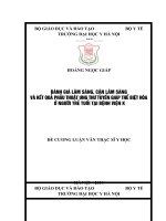 ĐÁNH GIÁ lâm SÀNG, cận lâm SÀNG và kết QUẢ PHẪU THUẬT UNG THƯ TUYẾN GIÁP THỂ BIỆT hóa ở NGƯỜI TRẺ TUỔI tại BỆNH VIỆN k 
