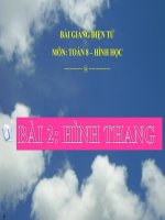 Bài giảng Hình học 8 chương 1 bài 2: Hình thang