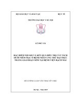 ĐẶC điểm nội SOI và kết QUẢ điều TRỊ cắt TÁCH dưới NIÊM mạc ở BỆNH NHÂN UNG THƯ đại TRỰC TRÀNG GIAI đoạn sớm tại BỆNH VIỆN BẠCH MAI 