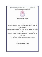 NGHIÊN cứu đặc điểm DỊCH tễ học lâm SÀNG,TÌNH TRẠNG MIỄN DỊCH và một số yếu tố LIÊN QUAN tới VIÊM PHỔI tái NHIỄM ở TRẺ EM tại BỆNH VIỆN NHI TRUNG ƯƠNG 