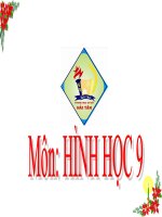 Bài giảng Hình học 9 chương 4 bài 1: Hình trụ  Diện tích xung quanh và thể tích của hình trụ