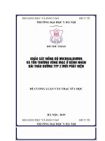KHẢO sát NỒNG độ MICROALBUMIN và tổn THƯƠNG VÕNG mạc ở BỆNH NHÂN đái THÁO ĐƯỜNG TYP 2 mới PHÁT HIỆN 