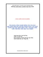 UDCNTT vào dạy kể chuyện lớp 2 nhằm nâng cao chất lượng dạy học phân môn kể chuyện 