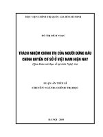 Trách nhiệm chính trị của người đứng đầu chính quyền cơ sở ở việt nam hiện nay” (qua khảo sát tại tỉnh nghệ an)