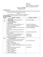 Giao an tieng anh lop 3 tuan 26 27 