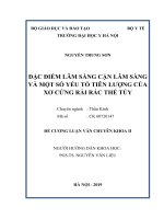 ĐẶC điểm lâm SÀNG cận lâm SÀNG và một số yếu tố TIÊN LƯỢNG của xơ CỨNG rải rác THỂ tủy 