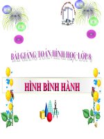 Bài giảng Hình học 8 chương 1 bài 7: Hình bình hành