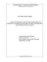 Một số giải pháp ứng dụng công nghệ thông tin nhằm nâng cao hiệu qủa dạy học âm nhạc cho học sinh lớp 8 trường THCS nga bạch 