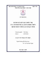 ĐÁNH GIÁ kết QUẢ điều TRỊ của TENOFOVIR ALAFENAMIDE TRÊN BỆNH NHÂN VIÊM GAN b mạn TÍNH 
