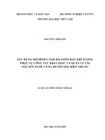 Xây dựng mô hình cảnh báo sớm hạn khí tượng phục vụ công tác khai thác và quản lý tài nguyên nước vùng duyên hải miền trung