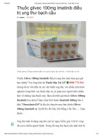 Thuốc glivec 100mg imatinib điều trị ung thư bạch cầu