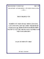 Nghiên cứu một số đặc điểm lâm sàng, cận lâm sàng, kết quả điều trị bệnh do Gnathostoma spp, định danh mầm bệnh trên người và vật chủ trung gian tại phía Nam Việt Nam (20162017)