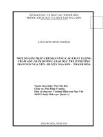 Một số giải pháp chỉ đạo nâng cao chất lượng chăm sóc, nuôi dưỡng, giáo dục trẻ ở trường mầm non nga yên   huyện nga sơn   thanh hóa 