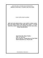Một số biện pháp nâng cao chất lượng giáo dục kỹ năng sống cho trẻ mẫu giáo 5   6 tuổi ở trường MN nga thành 