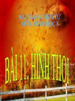 Bài giảng Hình học 8 chương 1 bài 11: Hình thoi